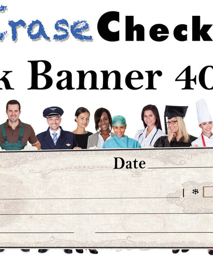 Blank Giant Check 40x180 HUGE BANNER Size Giant Oversized Check We will beat ANYONES PRICES!