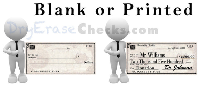 Blank Giant Check 8x16 Little Size Big Check
