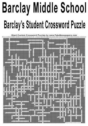Custom Giant Crossword Puzzles Personalized Just for You!
