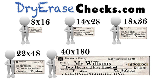 Giant Check 14x28 Small Size Big Check - Include your Photo for Free! We will beat ANYONES PRICES!