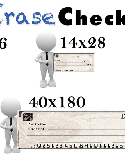Giant Check  22" x 48" Large Size Big Check SUMMER SALE PRICE!
