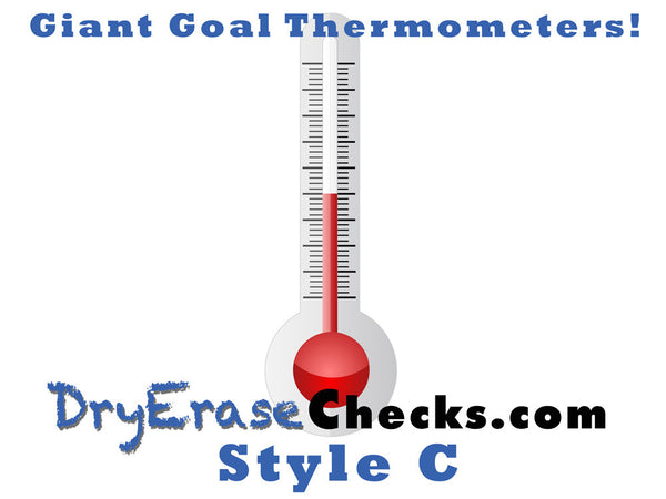 Giant Poster Thermometer Goals - Great for School and Charity Programs!