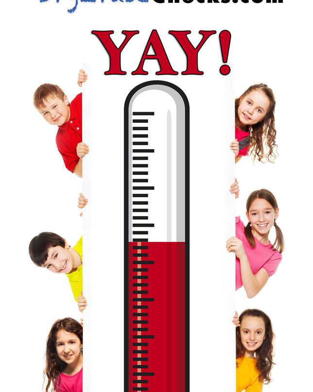 Giant Poster Thermometer Goals - Great for School and Charity Programs!