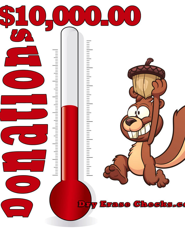 Giant Poster Thermometer Goals - Great for School and Charity Programs!