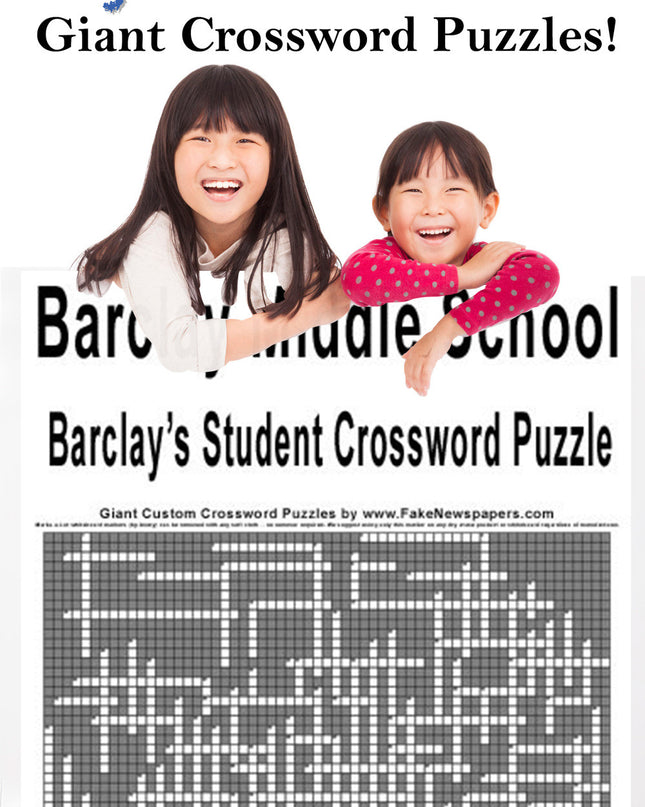 Custom Giant Crossword Puzzles Personalized Just for You!