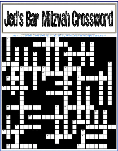 Custom Giant Crossword Puzzles Personalized Just for You!
